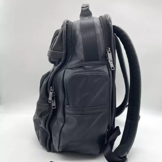 Large Capacity Kiwami Tumi Business Backpack Black All Leather Alpha 3