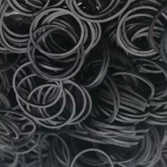 50 PCS SMALL BLACK RUBBER BANDS 