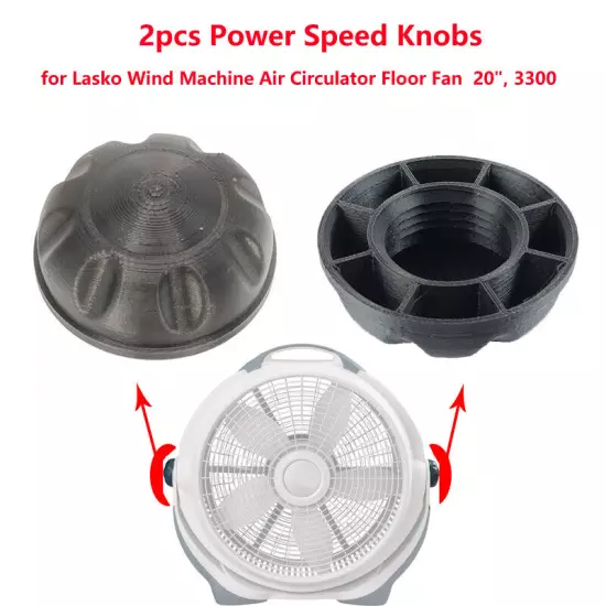 2Pcs Power Speed Knobs for LASKO Wind Machine Air Circulator Floor 20", 3300 Fan