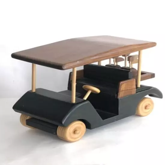 Miniature Wooden Golf Cart 8”x4” Desk Decoration Or Shelf decor