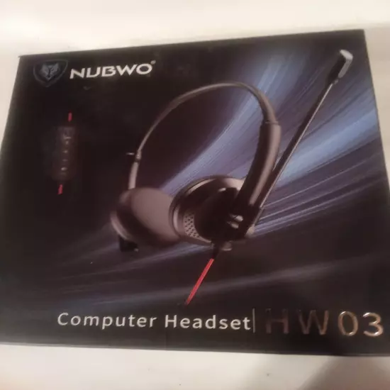 NUBWO HW03 USB Headset with Microphone for PC - Headphones with Microphone fo...