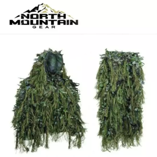 NORTH MOUNTAIN GEAR Hybrid Ghillie Suit (Green). Size: YOUTH!! 