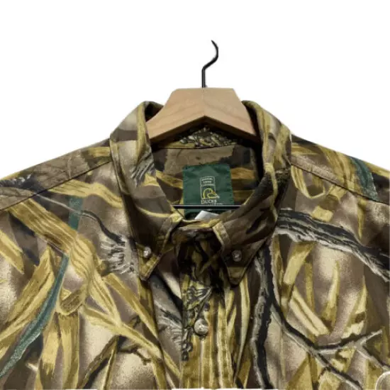 RARE! Ducks Unlimited by Whitewater Outdoors Mens (2XL) Camouflage Hunting Shirt