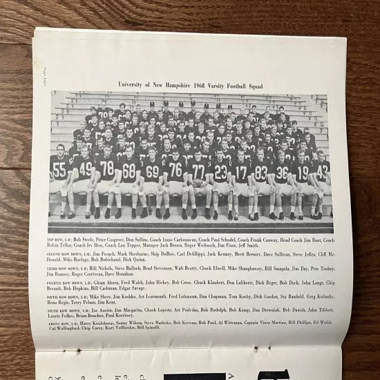 Vintage 1963 College Football Program - New Hampshire / Maine