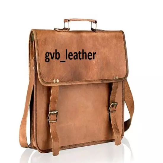 Women's Top Grade Vintage Brown Leather Messenger Shoulder Laptop Bag Briefcase