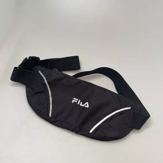 FILA Retro Fanny Pack Unisex Adjustable Strap Black & Silver