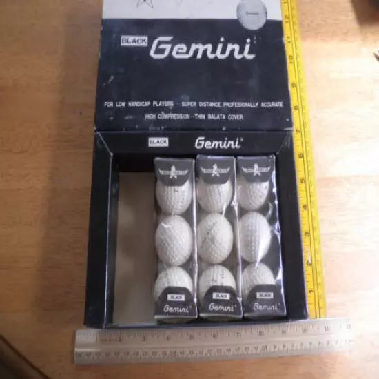 Gemini 1960s 3 sleeves of 3 unused Golf Balls Liquid center vintage NICE~ Japan