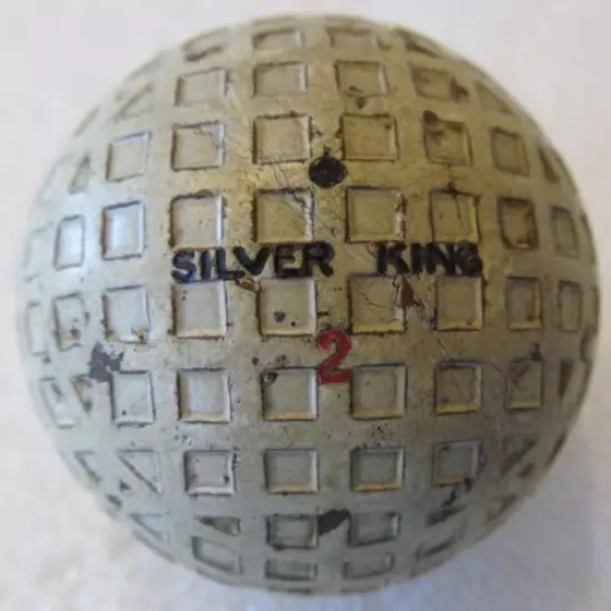 VINTAGE MESH GOLF BALL-SILVER KING-A FEW STRIKE MARKS STRONG PATTERN