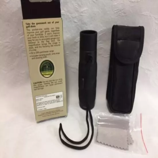 Maxus golf scope, 10x magnification, with box, manual and case