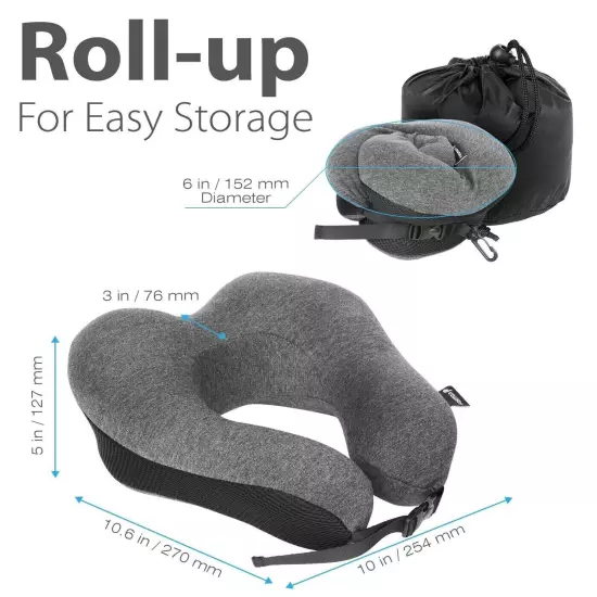 U-Shaped Memory Foam Rebound Travel Pillow Neck Support Head Rest Airplane Sleep