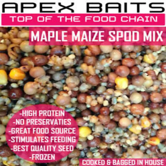 High Protein Cooked Maple Maize Particle Spod & Bait Boat Mix Carp Fishing