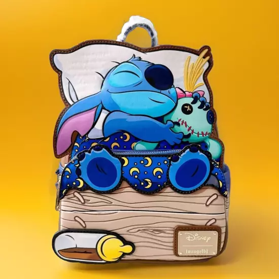 Loungefly Disney Lilo & Stitch Sleeping Stitch Mini Backpack. New With Tags.