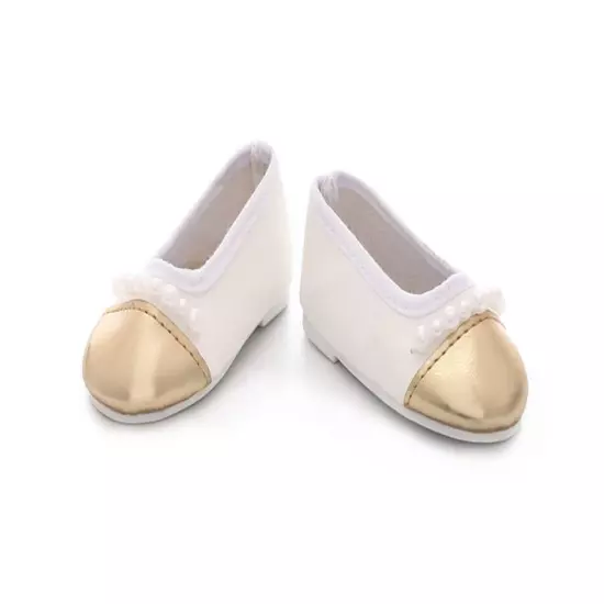 Pearl flats made for 18'' American girl doll shoes footwear