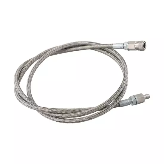 Professional Grade 60 Inch Fill Whip Hose Extension in Stainless Steel