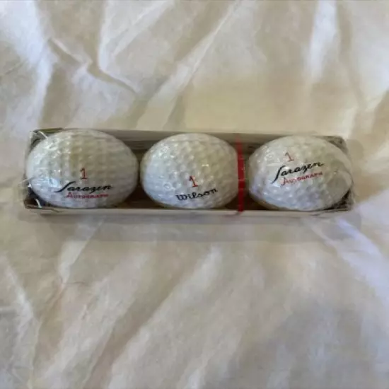 Vintage Wilson Sarazen Autograph Golf Balls Sleeve of 3 New