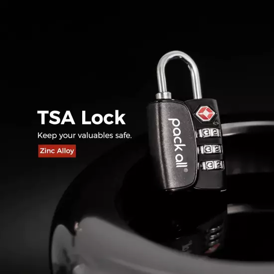 TSA Approved Luggage Lock, Inspection Indicator, Alloy Body, 3 Digit Combination