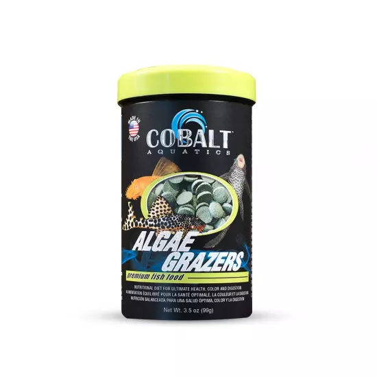 Cobalt Algae Grazer Fish Flakes with Probiotics for All Tropical Aquarium Fis...