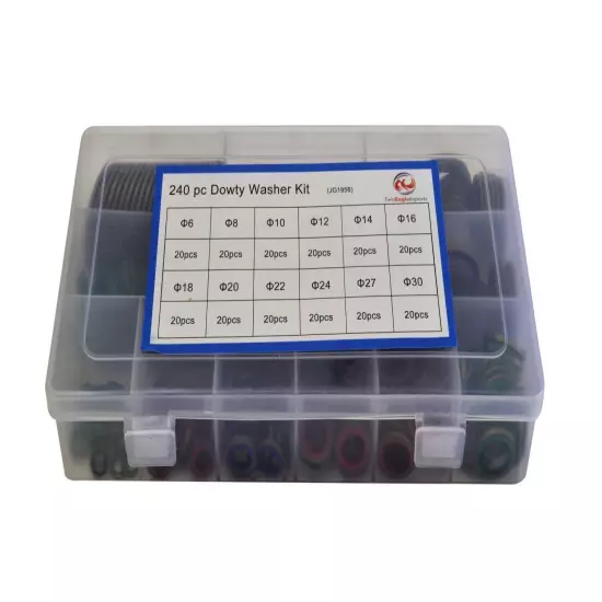 240pc Dowty Washers Grab Kit