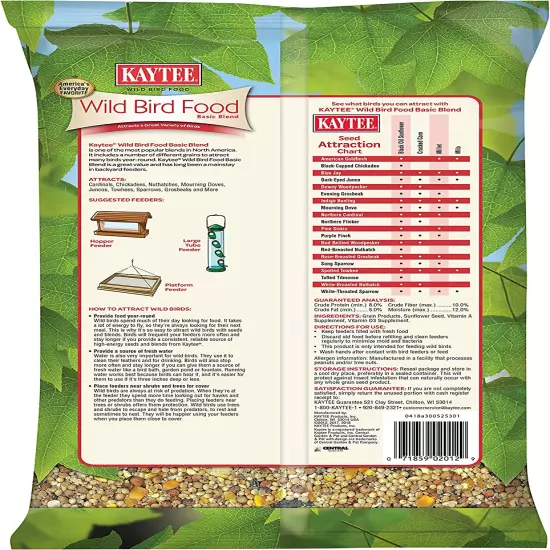 Kaytee Wild Bird Food Basic Seed Blend, 5 Lb