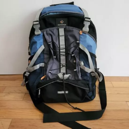 Outdoor Products Backpack, Grey Black Lots Of Pockets Hiking School Camping 