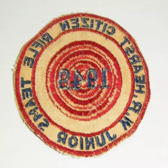 Vintage 1949 Junior Hearst Citizen Rifle Teams Patch