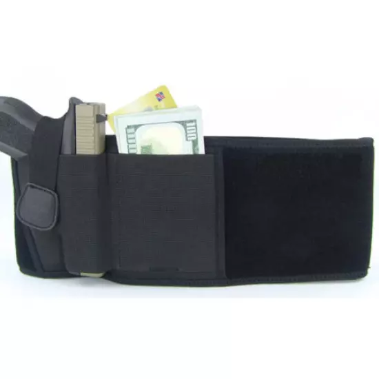 1pc Belly Gun Holster Invisible Belt Bag Concealed Carry Elastic Girdle WaiYEAA