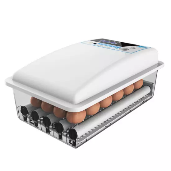 Auto-Turning Digital Incubator Automatic Hatch Chicken Duck Egg Turner 24 Eggs!