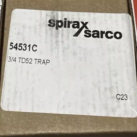 NEW IN THE BOX Spirax Sarco Thermodynamic Trap TD52 54531C 3/4" NPT