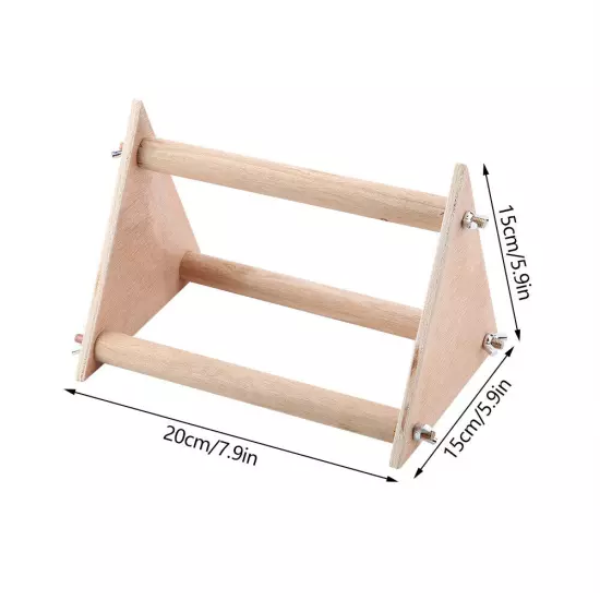  Stand Perch Bird Pet Standing Playground Funny Wooden Activity Playstand