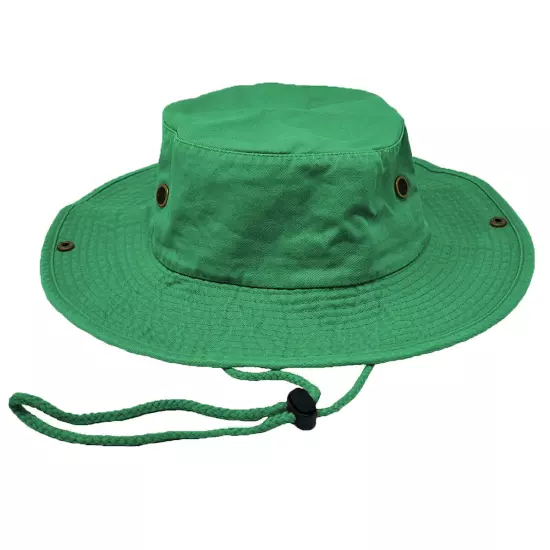 Unisex 100% Cotton Bucket Hat Fishing Camping Safari Boonie Sun Brim Summer Cap