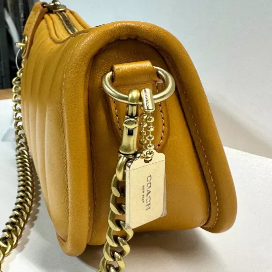 COACH Swinger 20 With Pillow Quilting in Buttercup Nappa Leather NEW C3490