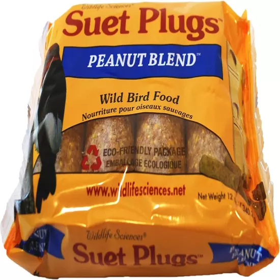 Suet Plugs Variety 16 Pack, 4 Wrapped 4 Packs 12 Ounces Each