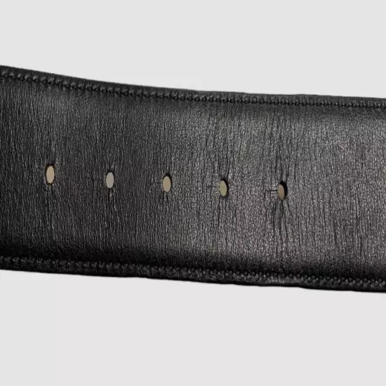 Versace Men's Black Reversible Leather Belt Strap Size 32