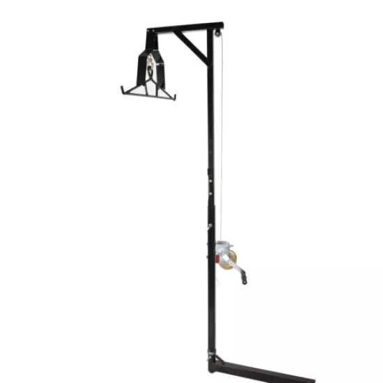 Hitch-Mounted Big Game Hunting Deer Hoist with Winch Lift Gambrel 400lb Capacity