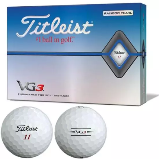 TITLEIST VG3 Golf Ball 2020 Model 1 Dozen Rainbow Pearl White T3026S 12 Balls