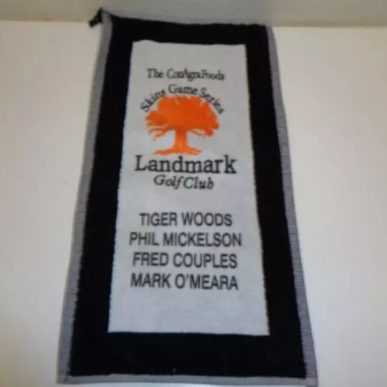 Skin Game Golf Towel Tiger Woods Phil Mickelson Fred Couples ConAgra Landmark