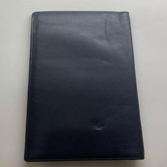 Seabourn Cruise Leather Travel Wallet Navy Passport Document Zipper Card Slot