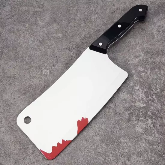 Bloody Cleaver, Fake Knifes Realistic Kitchen Cleaver Prop for Halloween9618