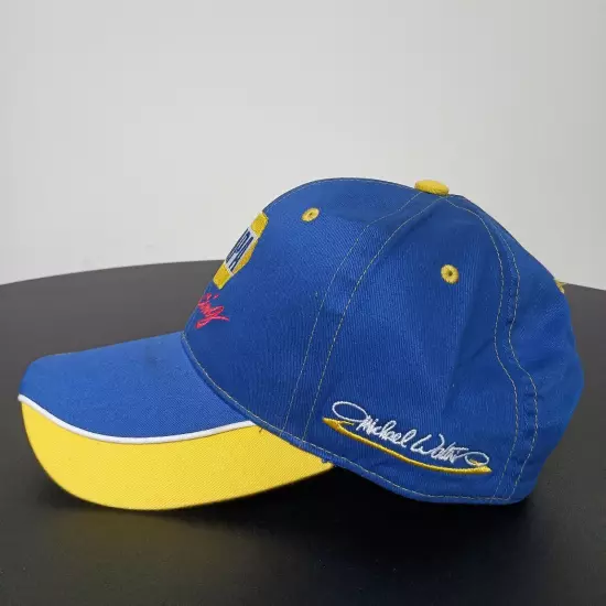 NAPA Racing Hat Adjustable Strap Men's Cap Blue Yellow Michael Waltrip