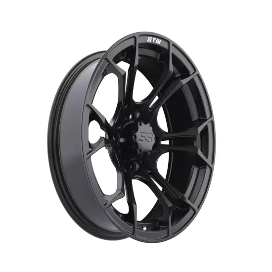 Set of 4 GTW 14" Spyder Matte Black Golf Cart Wheels on 23" All Terrain Tires