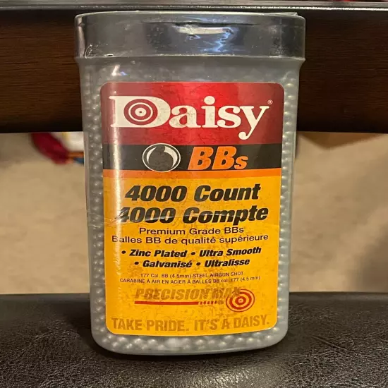 NEW Sealed Daisy 4000 Count Premium Grade BBs - Zinc Plated Ultra Smooth .177cal