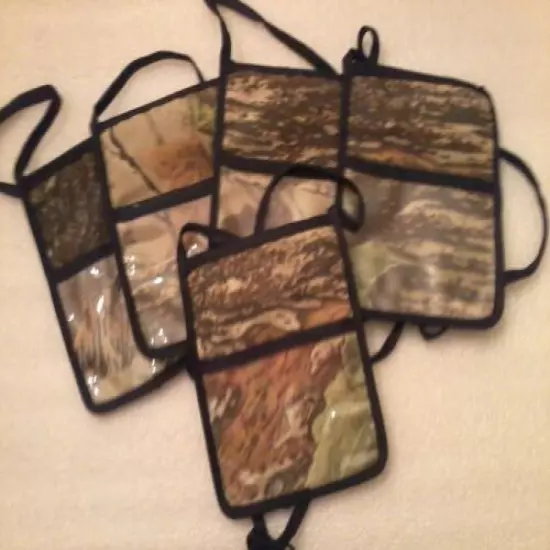 Camouflage Badge Holder, 3 Pocket, Realtree Xtra Brown, Lot of 6, Made In USA