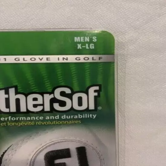 FootJoy WeatherSof Mens Left Extra Large White & Black Golf Glove New In Package