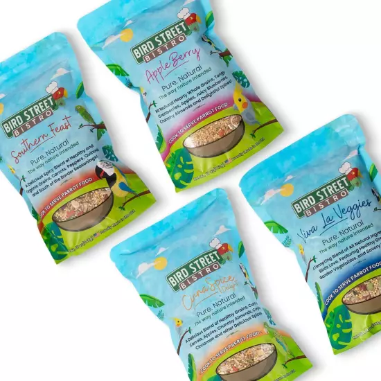 Parrot Food Sample Pack Cooks in as Little as 3 to 15 min | All Natural & Organc