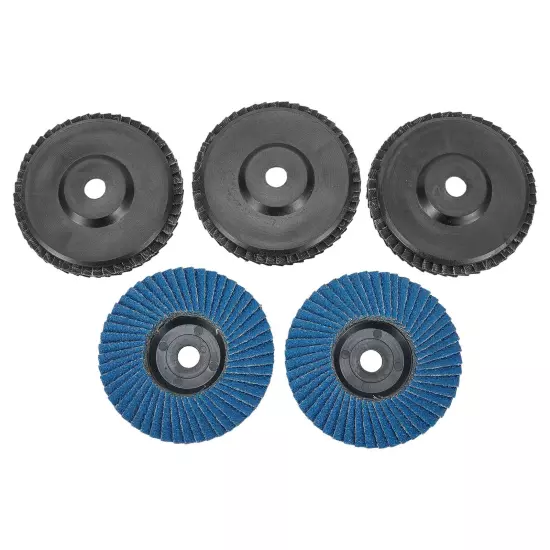 5pcs Grinding Discs Blue Flap Flat For Angle Grinder Wheels Zirconium Corundum