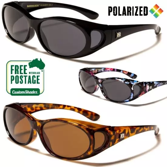 Polarised Fit Over Sunglasses - Oval - Wear Over Prescription Glasses- Polarized