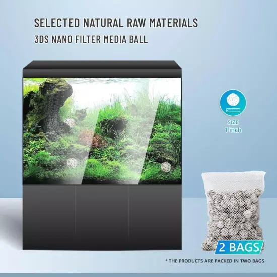 NEZO Filter Media 1-Inch Diameter Bio Ceramic Ball for Aquarium Fish Tank