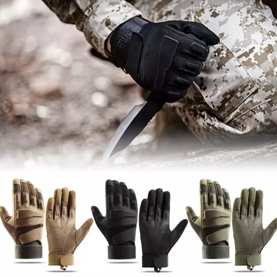 Men's Tactical Military Gloves Full Finger Gloves for Hunting Cycling Motorcycle