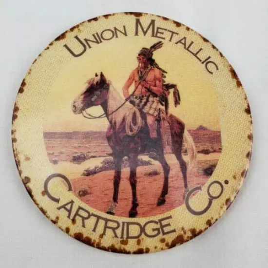 Vintage Union Metallic Cartridge Celluloid Advertising Pocket Mirror Pinback UMC