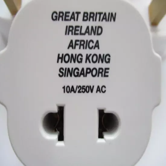 Travel Adapter Converter GREAT BRITAIN IRELAND AFRICA HONG KONG (3count)